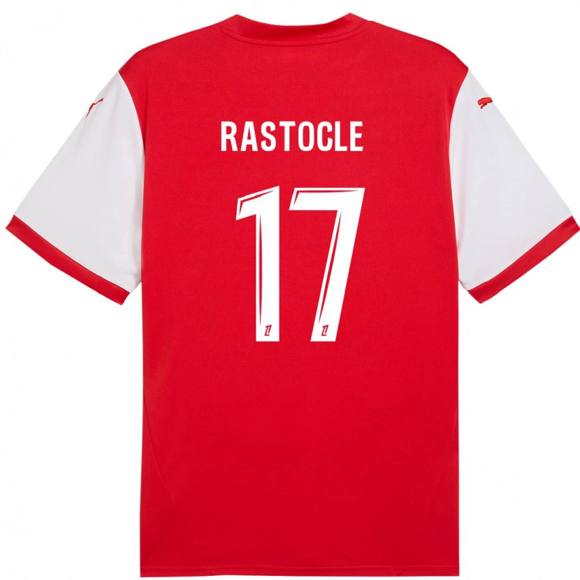 Danxen Kinder Jade Rastocle #17 Rot Weiß Heimtrikot Trikot 2024/25 T-Shirt