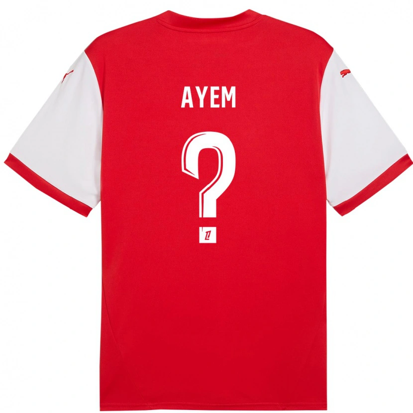 Danxen Kinder Grégory Ayem #0 Rot Weiß Heimtrikot Trikot 2024/25 T-Shirt