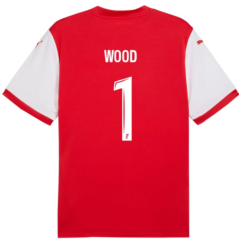 Danxen Kinder Mackenzie Wood #1 Rot Weiß Heimtrikot Trikot 2024/25 T-Shirt