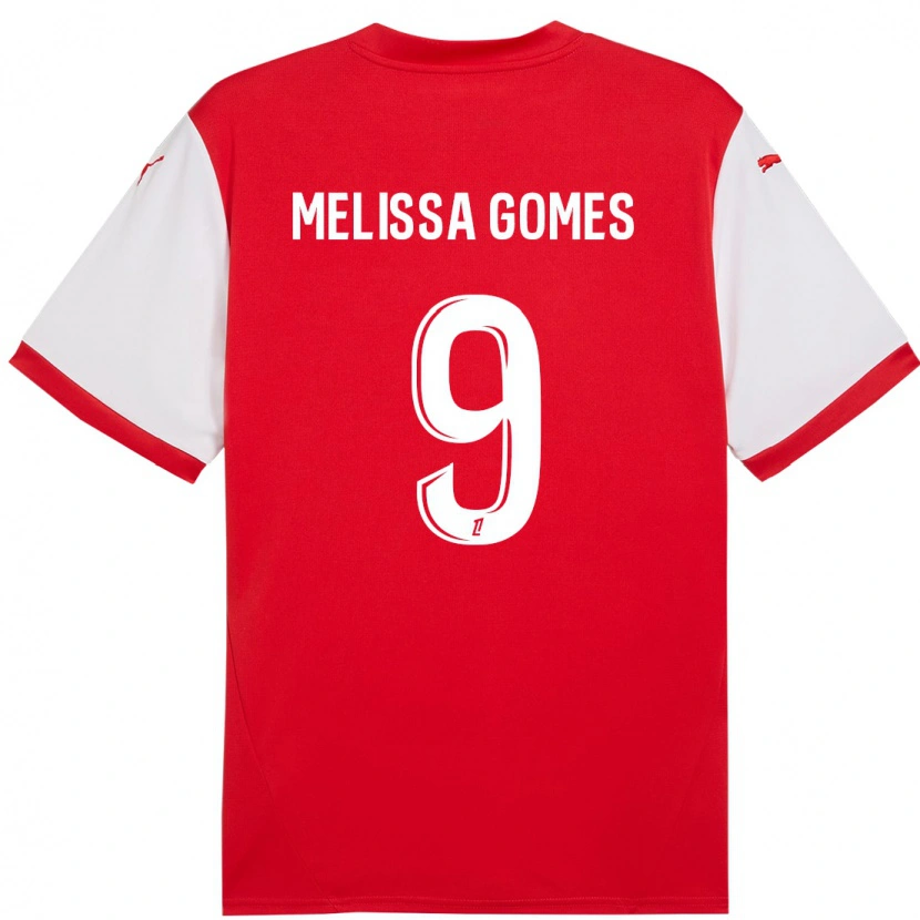 Danxen Kinder Melissa Ferreira Gomes #9 Rot Weiß Heimtrikot Trikot 2024/25 T-Shirt