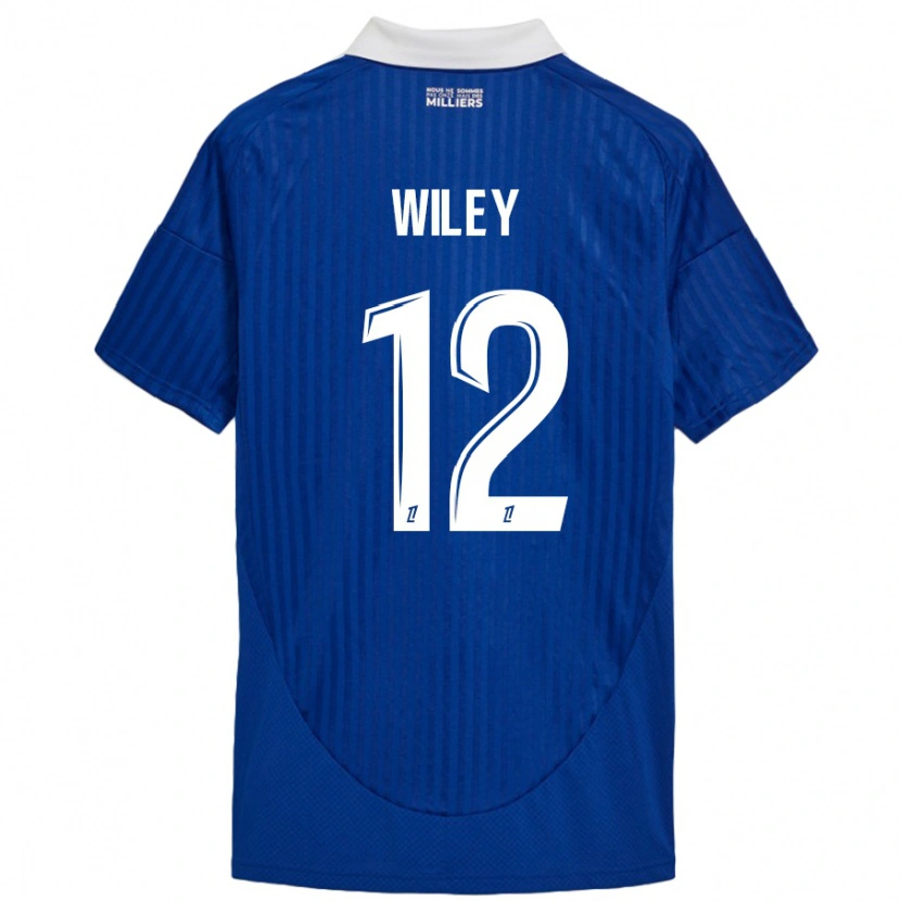 Danxen Kinder Caleb Wiley #12 Blau Weiß Heimtrikot Trikot 2024/25 T-Shirt