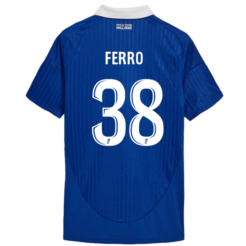 Danxen Kinder Nolan Ferro #38 Blau Weiß Heimtrikot Trikot 2024/25 T-Shirt
