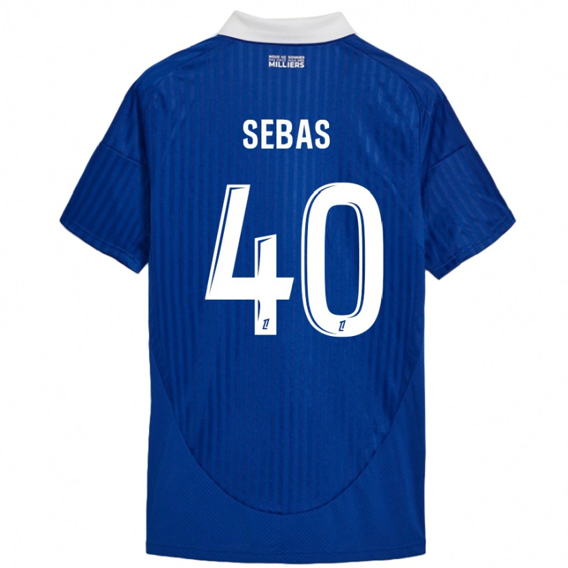 Danxen Kinder Jérémy Sebas #40 Blau Weiß Heimtrikot Trikot 2024/25 T-Shirt