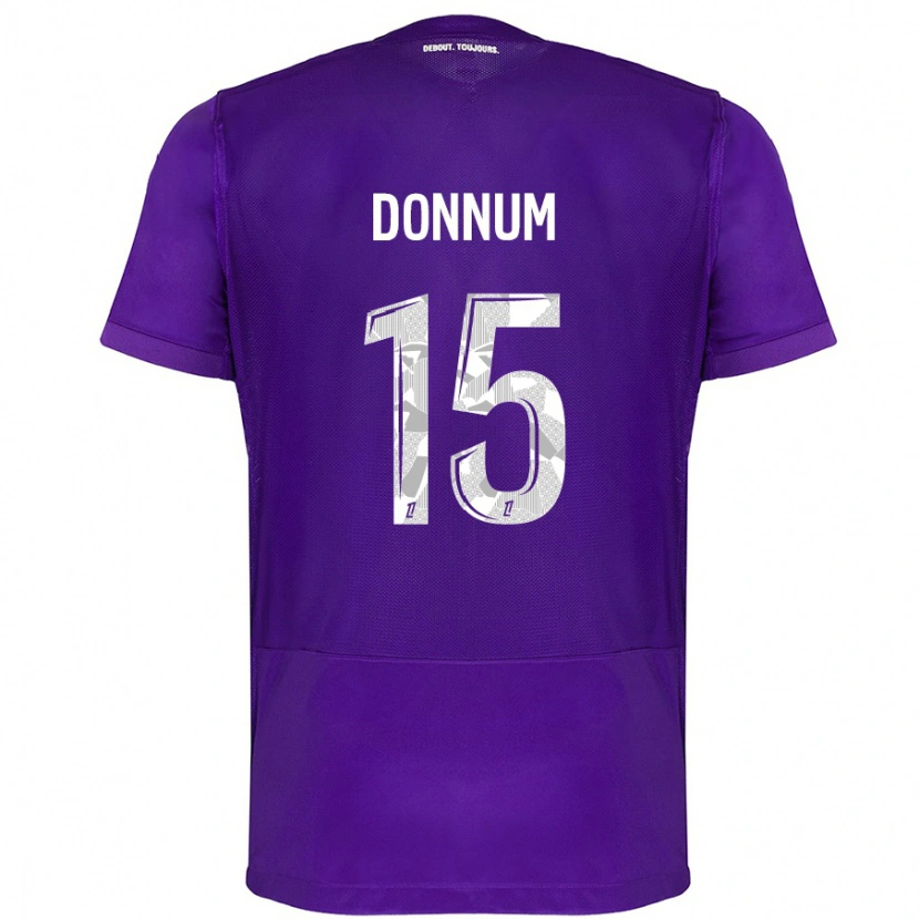 Danxen Kinder Aron Dønnum #15 Violett Weiß Heimtrikot Trikot 2024/25 T-Shirt