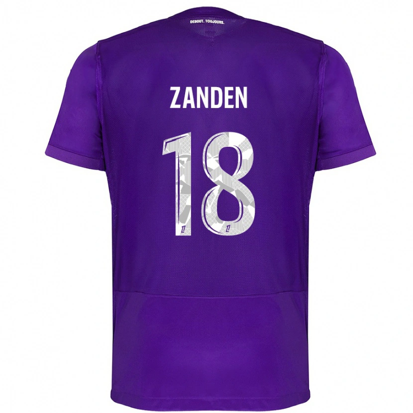 Danxen Kinder Oliver Zandén #18 Violett Weiß Heimtrikot Trikot 2024/25 T-Shirt