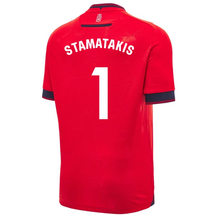 Danxen Kinder Dimitrios Stamatakis #1 Rot Weiß Heimtrikot Trikot 2024/25 T-Shirt