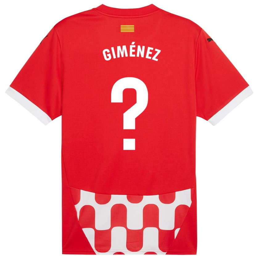 Danxen Kinder Félix Giménez #0 Rot Weiß Heimtrikot Trikot 2024/25 T-Shirt