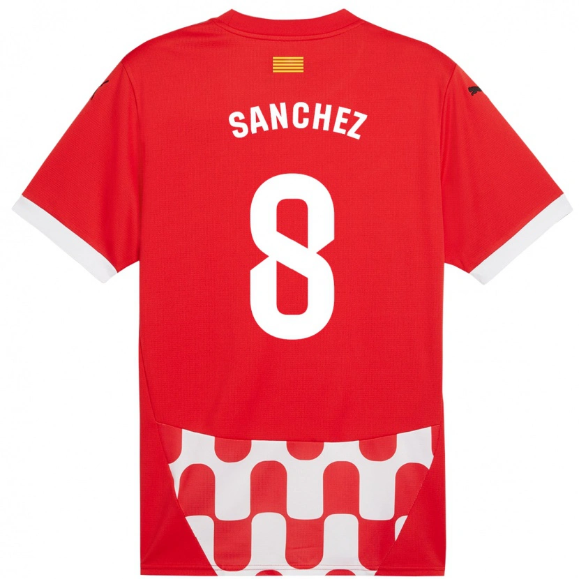 Danxen Kinder Miguel Ángel Sánchez #8 Rot Weiß Heimtrikot Trikot 2024/25 T-Shirt