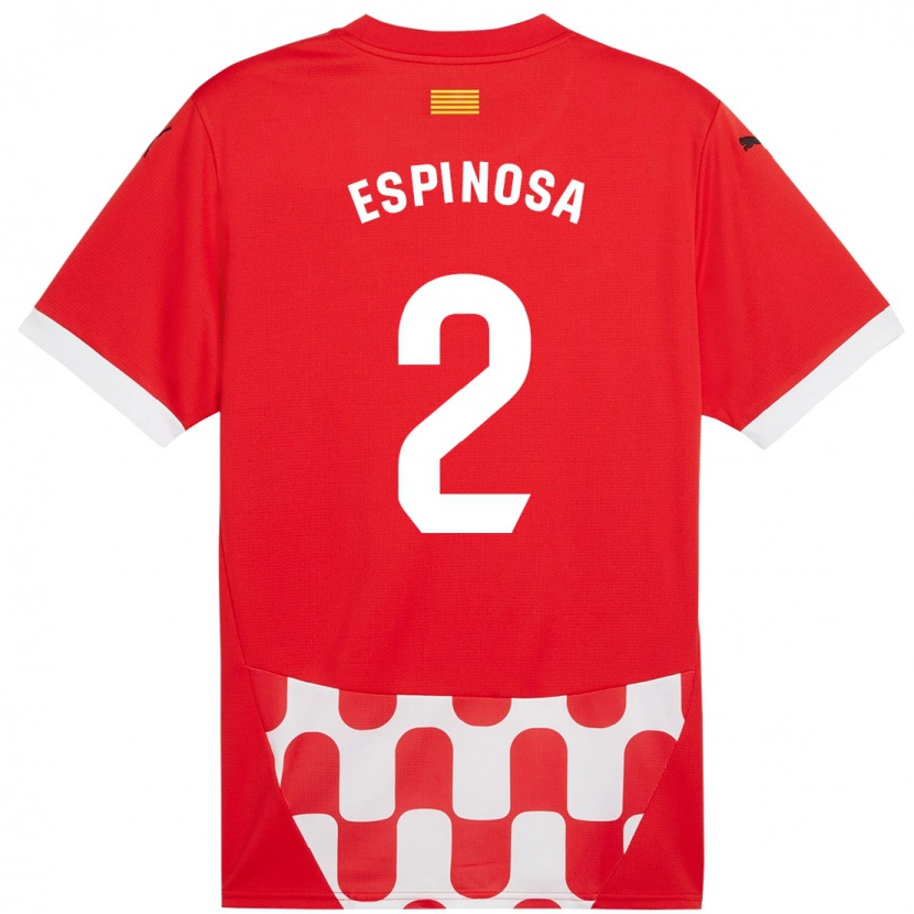 Danxen Kinder Bernardo Espinosa #2 Rot Weiß Heimtrikot Trikot 2024/25 T-Shirt