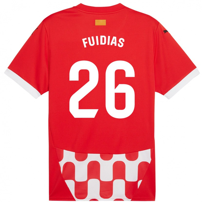 Danxen Kinder Toni Fuidias #26 Rot Weiß Heimtrikot Trikot 2024/25 T-Shirt