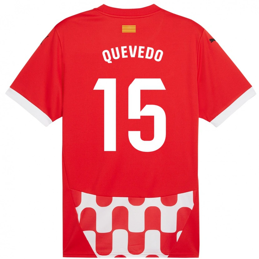 Danxen Kinder Erik Quevedo #15 Rot Weiß Heimtrikot Trikot 2024/25 T-Shirt