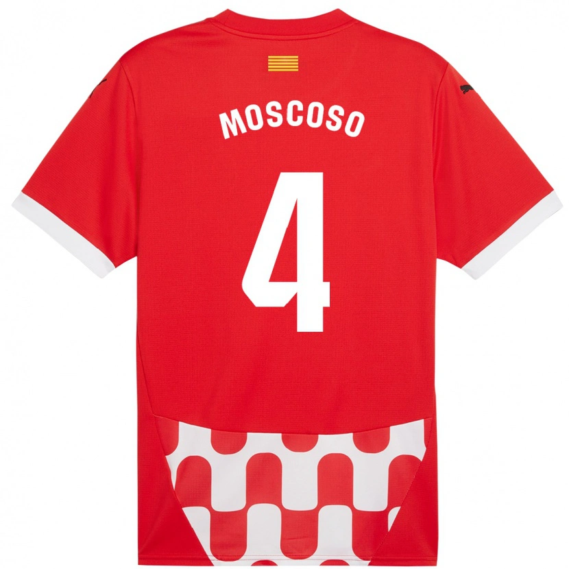Danxen Kinder Miriam Moscoso #4 Rot Weiß Heimtrikot Trikot 2024/25 T-Shirt