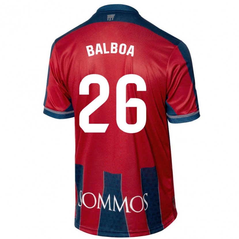 Danxen Kinder Álex Balboa #26 Rot Blau Heimtrikot Trikot 2024/25 T-Shirt