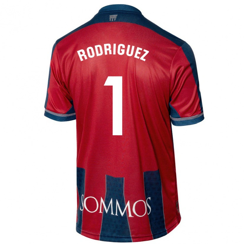 Danxen Kinder Nuria Rodríguez #1 Rot Blau Heimtrikot Trikot 2024/25 T-Shirt