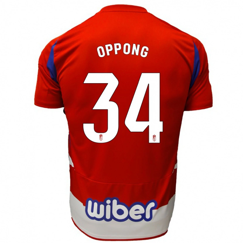 Danxen Kinder Oscar Naasei Oppong #34 Rot Weiß Blau Heimtrikot Trikot 2024/25 T-Shirt