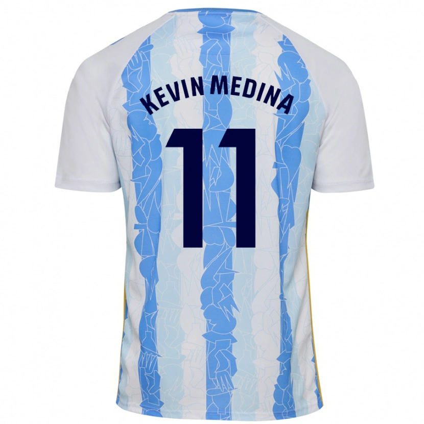 Danxen Kinder Kevin Medina #11 Weiß Blau Heimtrikot Trikot 2024/25 T-Shirt
