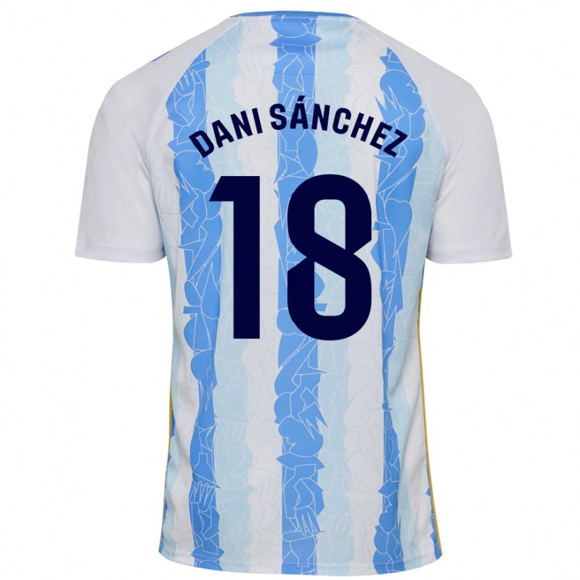 Danxen Kinder Dani Sánchez #18 Weiß Blau Heimtrikot Trikot 2024/25 T-Shirt