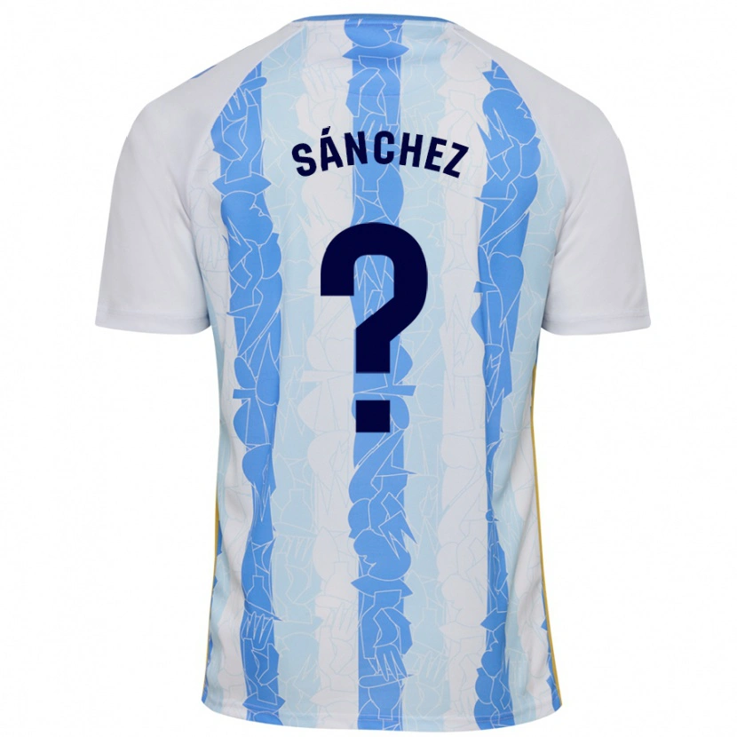 Danxen Kinder Álvaro Sánchez #0 Weiß Blau Heimtrikot Trikot 2024/25 T-Shirt