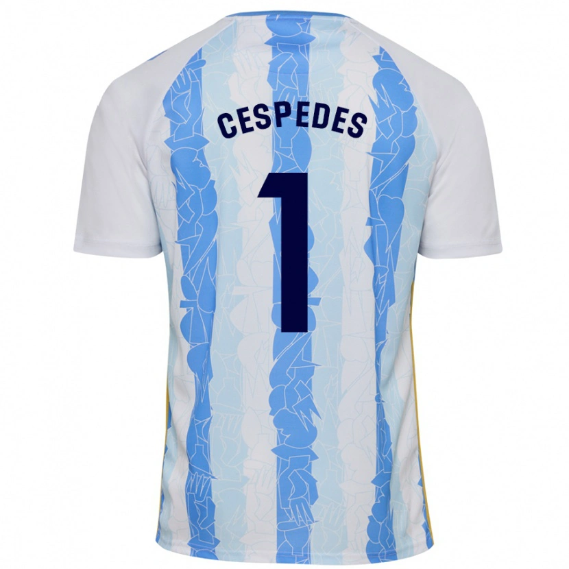 Danxen Kinder Andrés Céspedes #1 Weiß Blau Heimtrikot Trikot 2024/25 T-Shirt