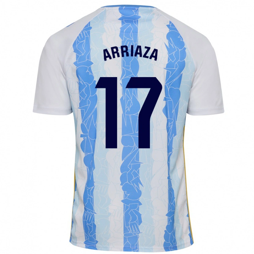 Danxen Kinder Pablo Arriaza #17 Weiß Blau Heimtrikot Trikot 2024/25 T-Shirt