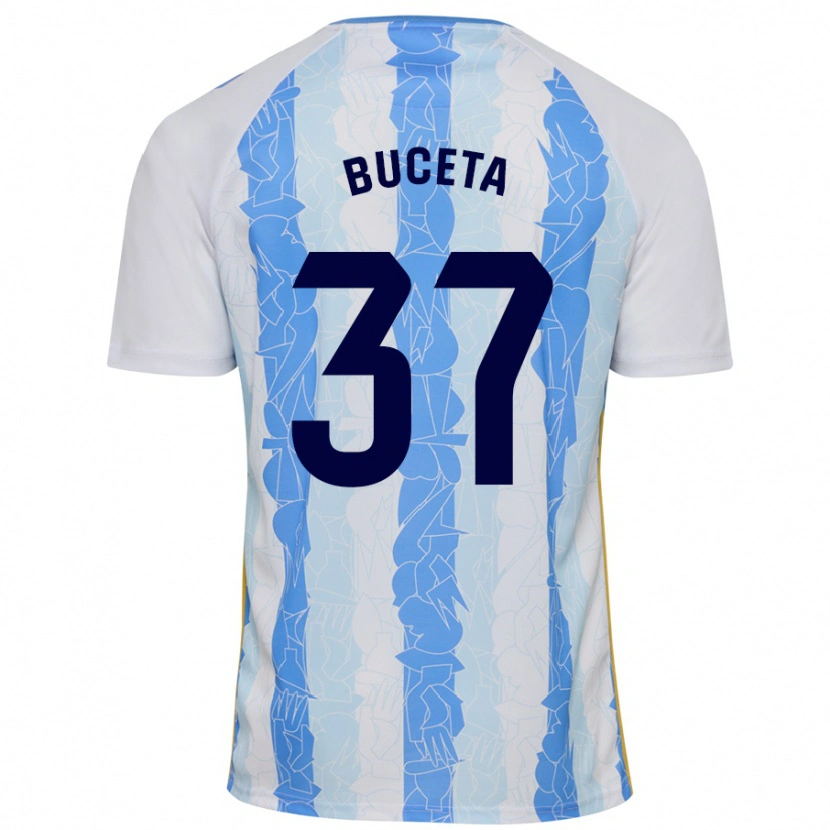Danxen Kinder Ana Buceta #37 Weiß Blau Heimtrikot Trikot 2024/25 T-Shirt