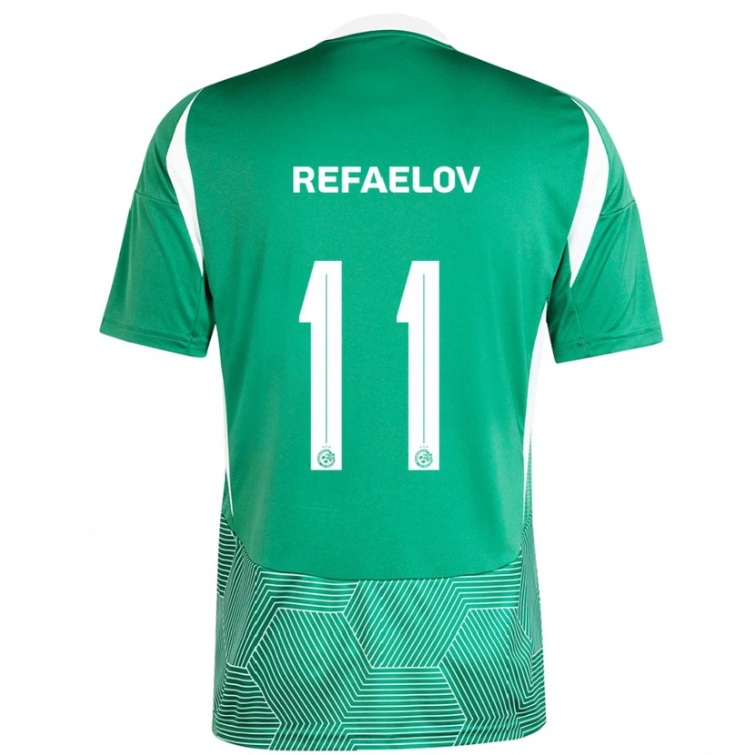 Danxen Kinder Lior Refaelov #11 Grün Weiß Heimtrikot Trikot 2024/25 T-Shirt