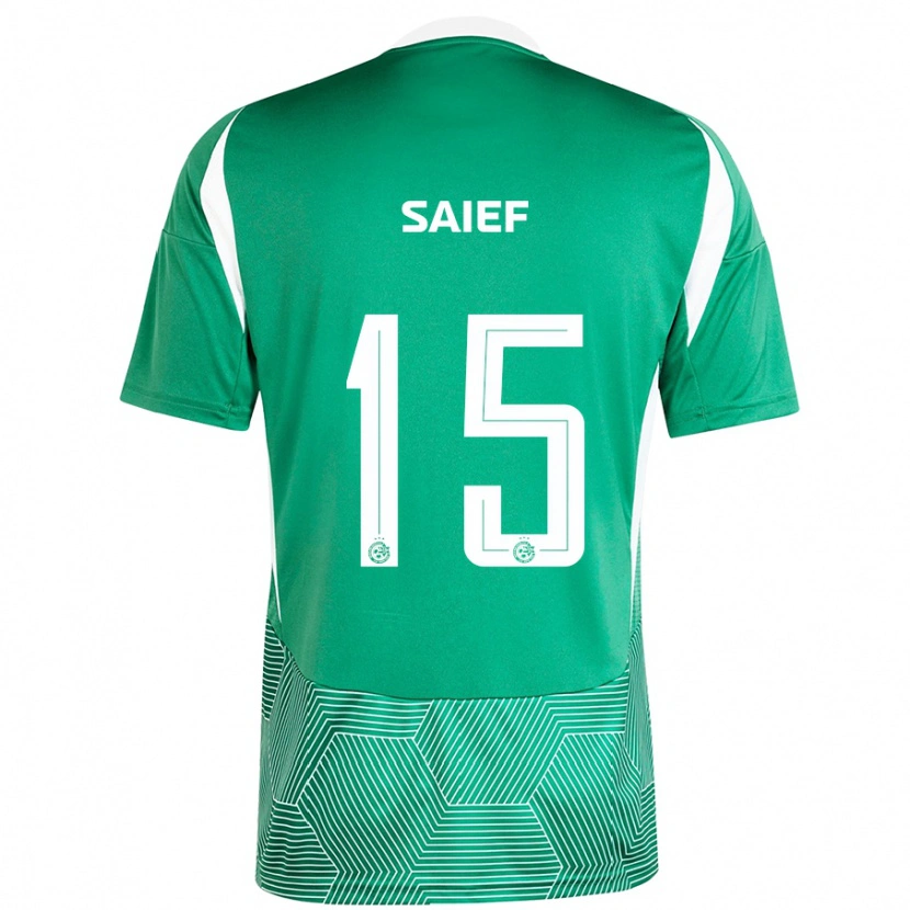 Danxen Kinder Kenny Saief #15 Grün Weiß Heimtrikot Trikot 2024/25 T-Shirt