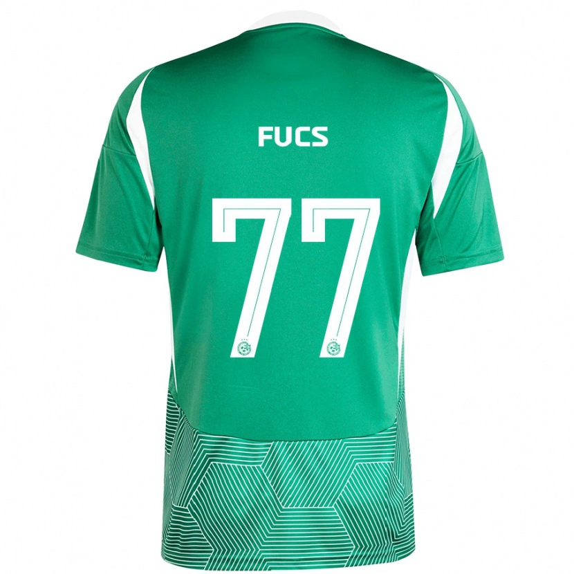 Danxen Kinder Roee Fucs #77 Grün Weiß Heimtrikot Trikot 2024/25 T-Shirt