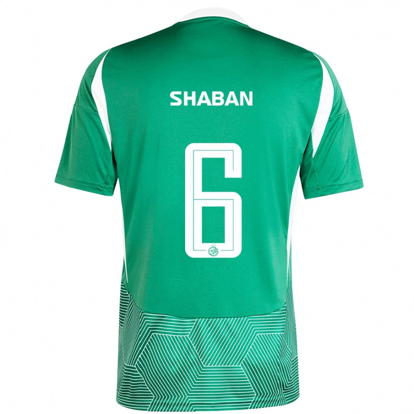 Danxen Kinder Loay Shaban #6 Grün Weiß Heimtrikot Trikot 2024/25 T-Shirt