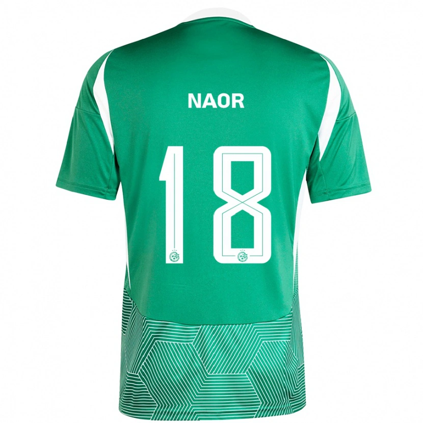 Danxen Kinder Goni Naor #18 Grün Weiß Heimtrikot Trikot 2024/25 T-Shirt