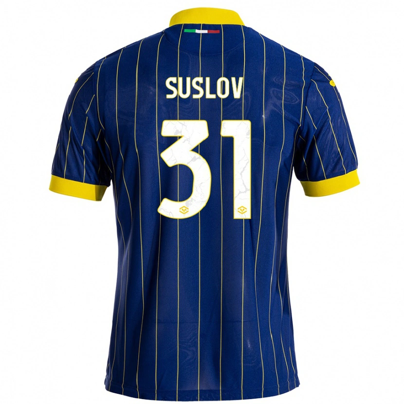 Danxen Kinder Tomas Suslov #31 Blau Gelb Heimtrikot Trikot 2024/25 T-Shirt