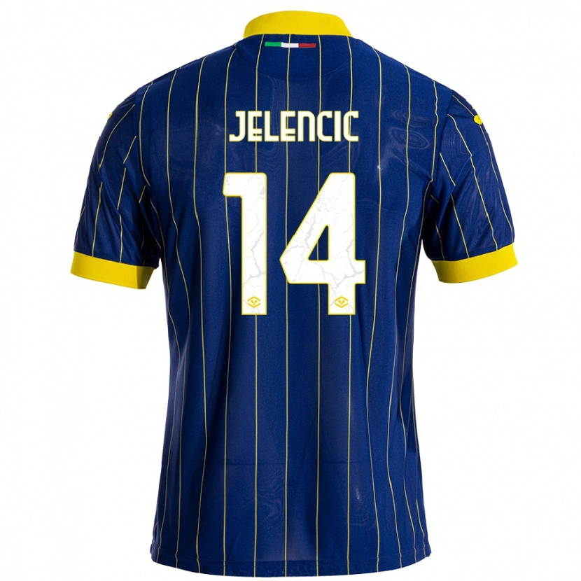 Danxen Kinder Ana Jelencic #14 Blau Gelb Heimtrikot Trikot 2024/25 T-Shirt