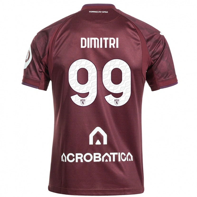 Danxen Kinder Matteo Dimitri #99 Kastanienbraun Weiß Heimtrikot Trikot 2024/25 T-Shirt