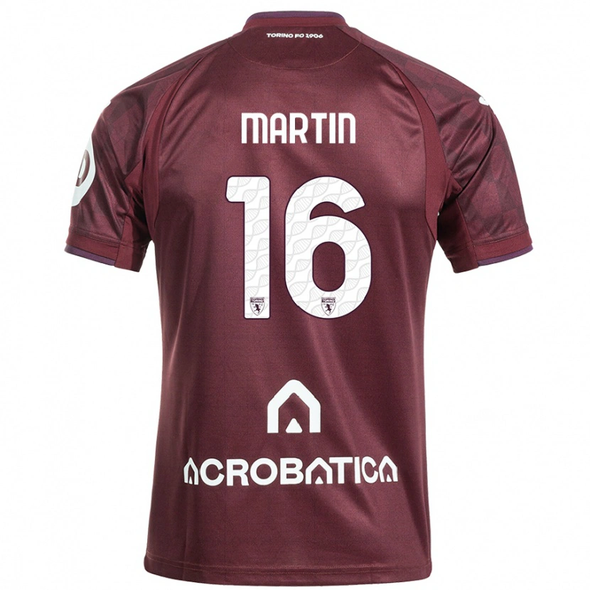 Danxen Kinder Francesca Martin #16 Kastanienbraun Weiß Heimtrikot Trikot 2024/25 T-Shirt