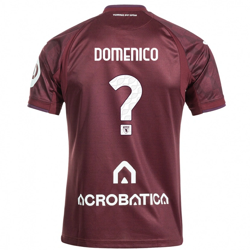 Danxen Kinder Domenico Gai #0 Kastanienbraun Weiß Heimtrikot Trikot 2024/25 T-Shirt