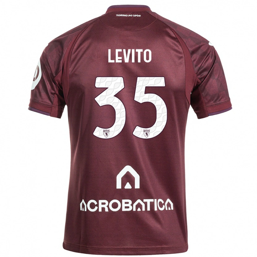 Danxen Kinder Isabeau Levito #35 Kastanienbraun Weiß Heimtrikot Trikot 2024/25 T-Shirt