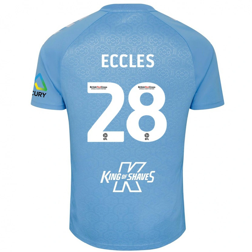 Danxen Kinder Josh Eccles #28 Blau Weiß Heimtrikot Trikot 2024/25 T-Shirt