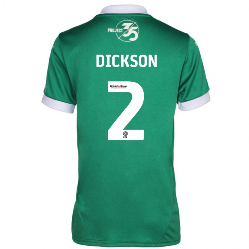 Danxen Kinder Katie Dickson #2 Grün Weiß Heimtrikot Trikot 2024/25 T-Shirt