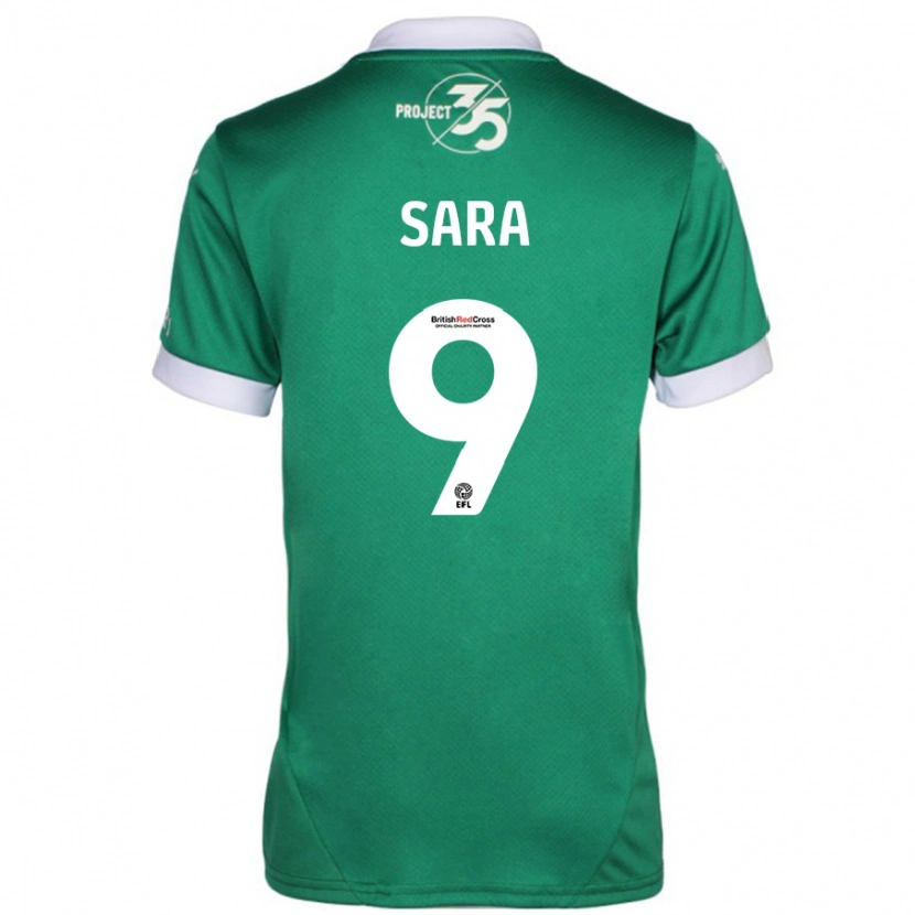 Danxen Kinder Ellie Sara #9 Grün Weiß Heimtrikot Trikot 2024/25 T-Shirt