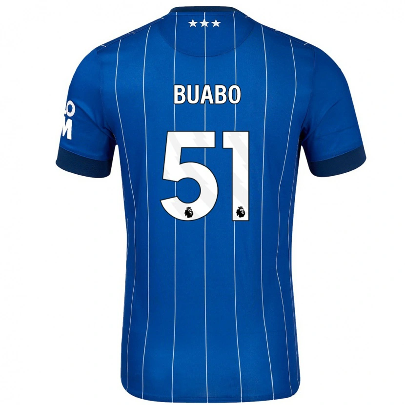 Danxen Kinder Gerrard Buabo #51 Marineblau Heimtrikot Trikot 2024/25 T-Shirt