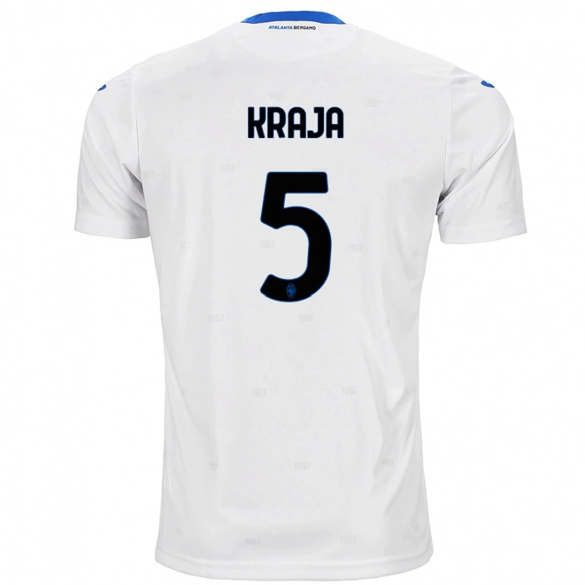 Danxen Kinder Erdis Kraja #5 Weiß Auswärtstrikot Trikot 2024/25 T-Shirt