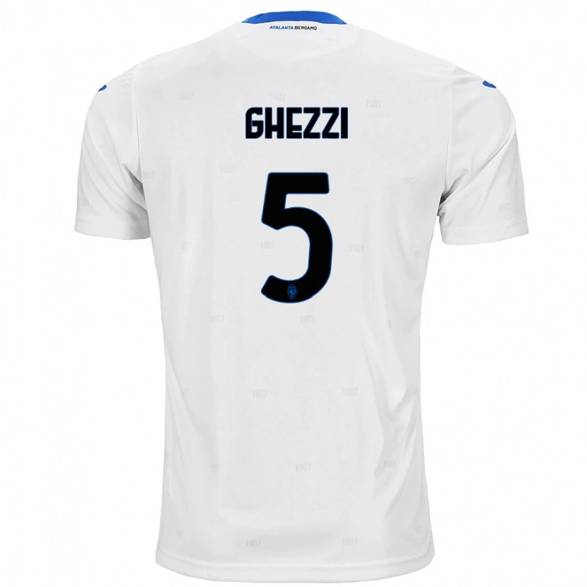 Danxen Kinder Samuele Ghezzi #5 Weiß Auswärtstrikot Trikot 2024/25 T-Shirt