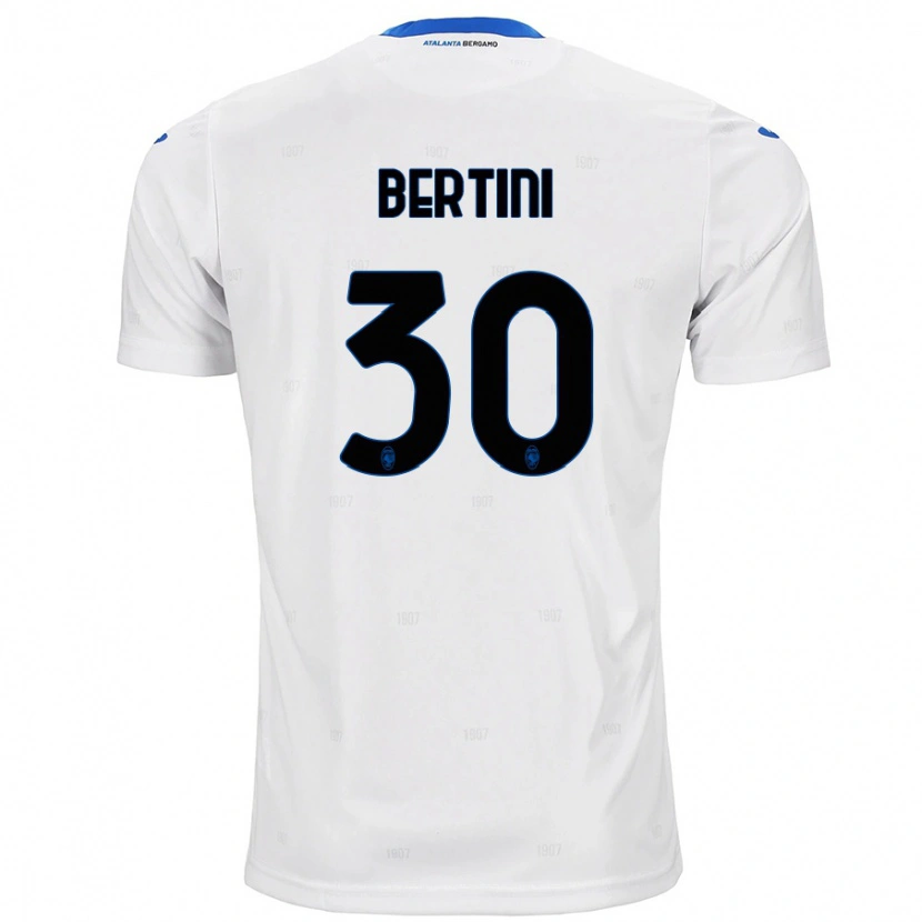 Danxen Kinder Tommaso Bertini #30 Weiß Auswärtstrikot Trikot 2024/25 T-Shirt