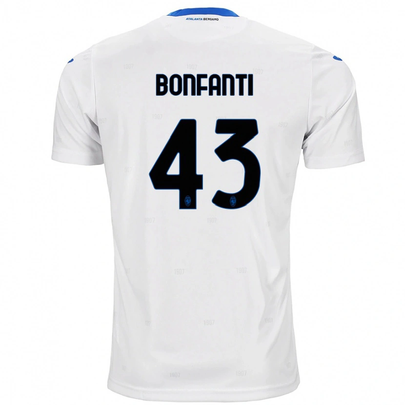 Danxen Kinder Giovanni Bonfanti #43 Weiß Auswärtstrikot Trikot 2024/25 T-Shirt