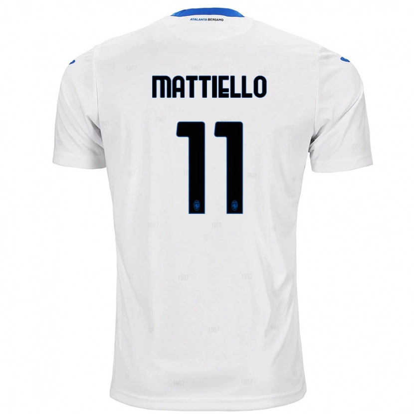 Danxen Kinder Federico Mattiello #11 Weiß Auswärtstrikot Trikot 2024/25 T-Shirt