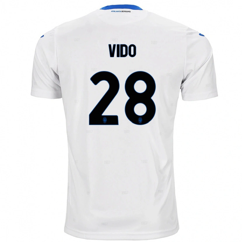 Danxen Kinder Luca Vido #28 Weiß Auswärtstrikot Trikot 2024/25 T-Shirt
