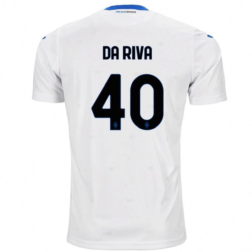 Danxen Kinder Jacopo Da Riva #40 Weiß Auswärtstrikot Trikot 2024/25 T-Shirt