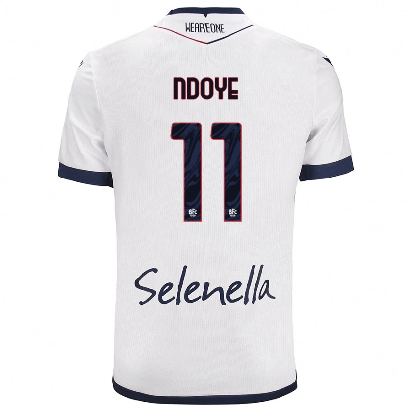 Danxen Kinder Dan Ndoye #11 Weiß Königsblau Auswärtstrikot Trikot 2024/25 T-Shirt