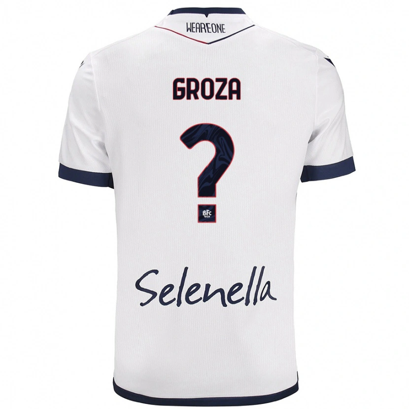 Danxen Kinder Darius Groza #0 Weiß Königsblau Auswärtstrikot Trikot 2024/25 T-Shirt