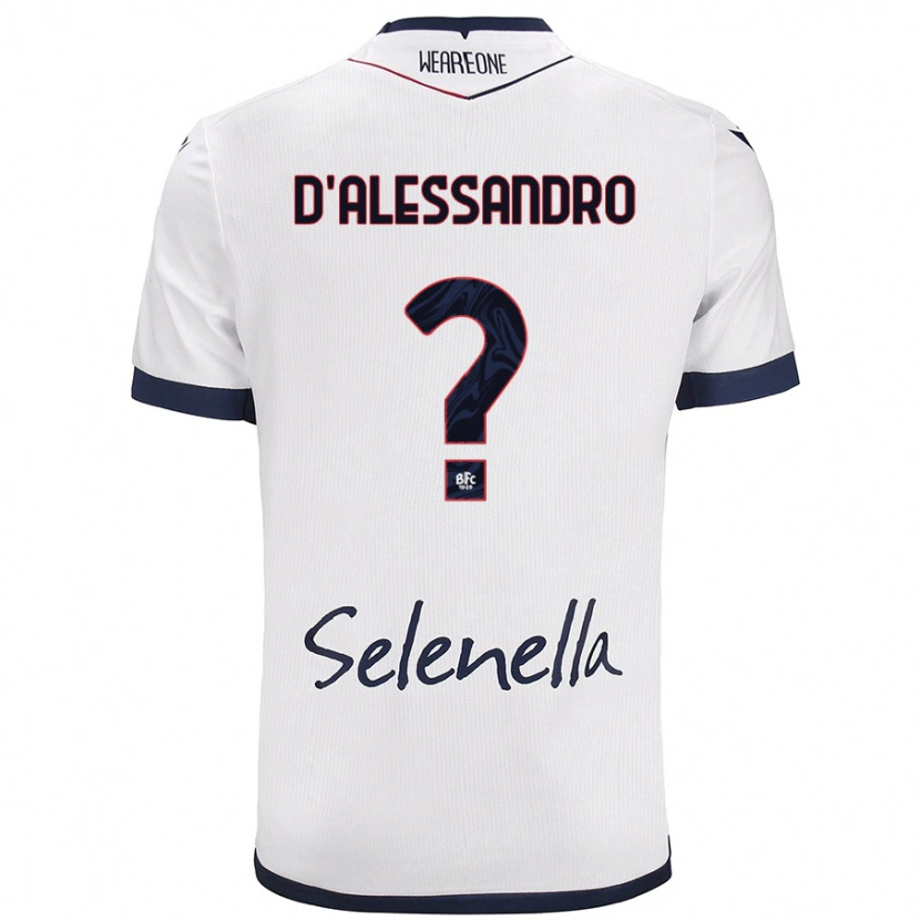 Danxen Kinder Giuliano D'alessandro #0 Weiß Königsblau Auswärtstrikot Trikot 2024/25 T-Shirt